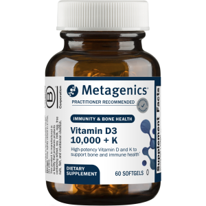 Vitamin D3 10000 + K   60 Softgels - Metagenics - Image 1