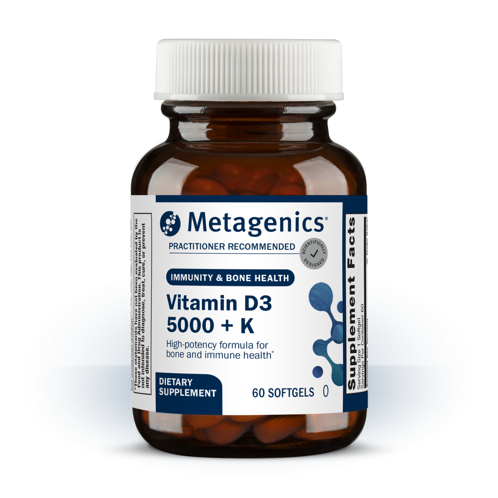 Vitamin D3 5000 + K 60 Softgels - Metagenics